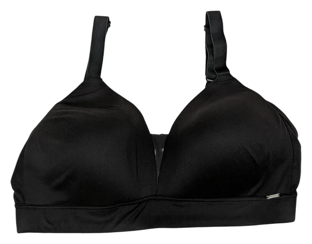Breezies Women's Sz 36D Brushed Wirefree Side Smoothing Bra Gray A508647