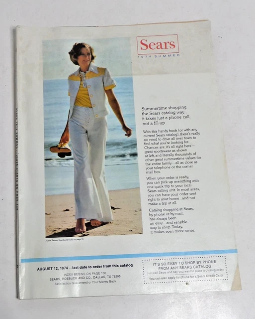 SEARS CATALOG SUMMER 1974 vintage $68.71 - PicClick CA