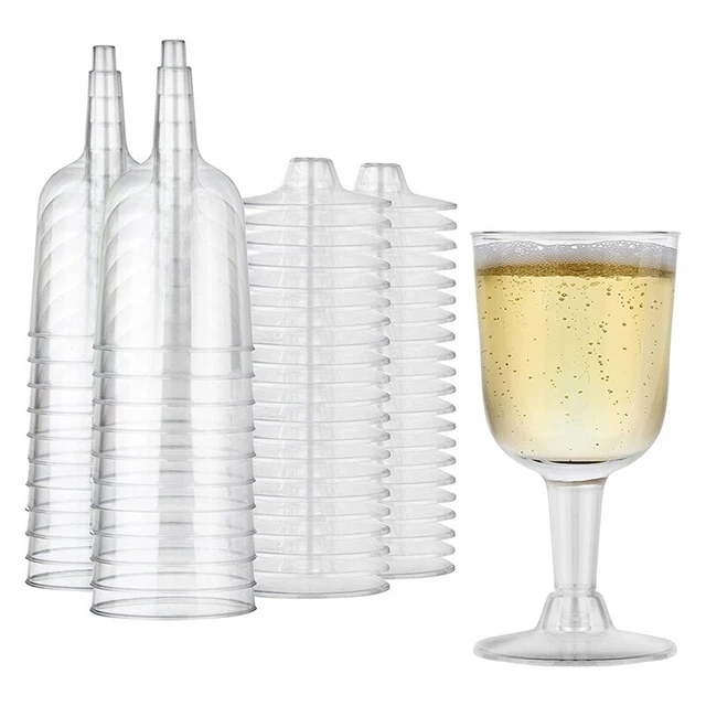 Vidrio de plástico transparente, reciclable - a prueba de roturas - desechable - un W4W3