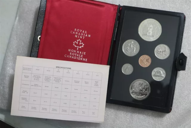 🧭 🇨🇦 Canada 1977 Mint Set With Silver & Coa B58 #98 Lar