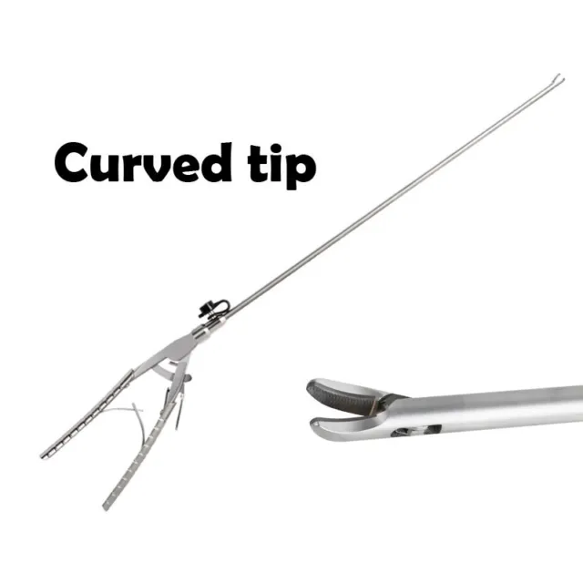Nice Needle Holder V Type 5X330mm Curved tip Laparoscopic Clinic Laparoscopy