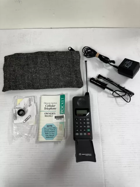 Motorola Gold Deluxe Alpha Cellular Telephone Pocket #52136Ab