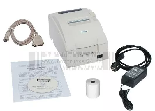 Nadel Bondrucker Epson TMU TM-U 220 B seriell weiss mit Netzteil und Zubehör