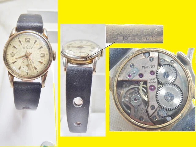 Montre Femme DULCI Mécanique 17 Rubis - Vintage - Argentée - Fonctionne Parfaitement