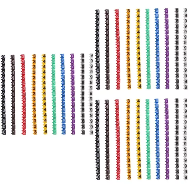 450 pcs  Multicolor Cable Labels Cord Identification Tags Clip-on Cable Markers