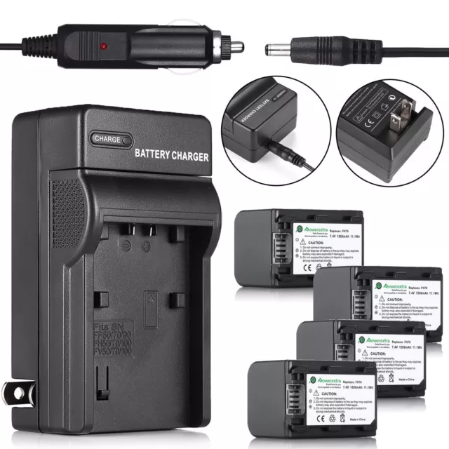 Battery+Charger for Sony HandyCam DCR-SR42 SR45 SR47 NP-FH70 HDR-SR11 NP-FH100