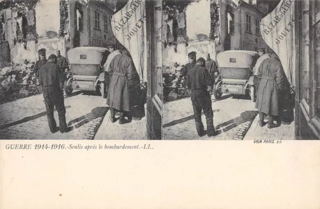 Cpa 60 Senlis After The Bombing