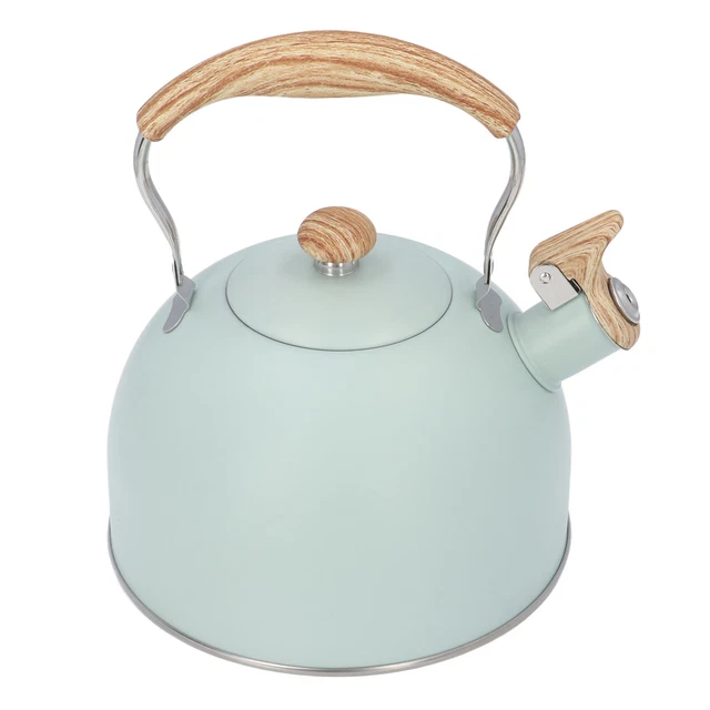 2.5 Liter Whistling Tea Kettle Stainless Steel Green Large Capacity Whistling