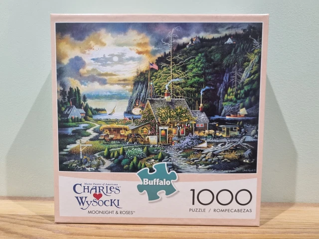 Buffalo Games 1000-Piece Charles Wysocki Meats, Flowers, Hats Interlocking Jigsaw Puzzle