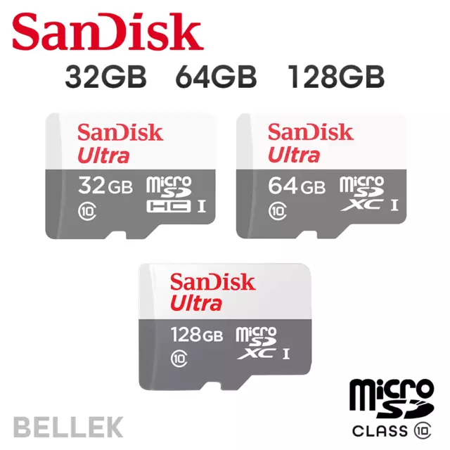 SanDisk Ultra Micro SD Card 32GB 64GB 128GB Class 10 Memory Card SDHC SDXC