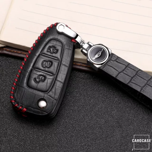 Leder Schlüssel Case Hülle für Ford Klappschlüssel Mondeo Fiesta Ka S-Max Focus 3