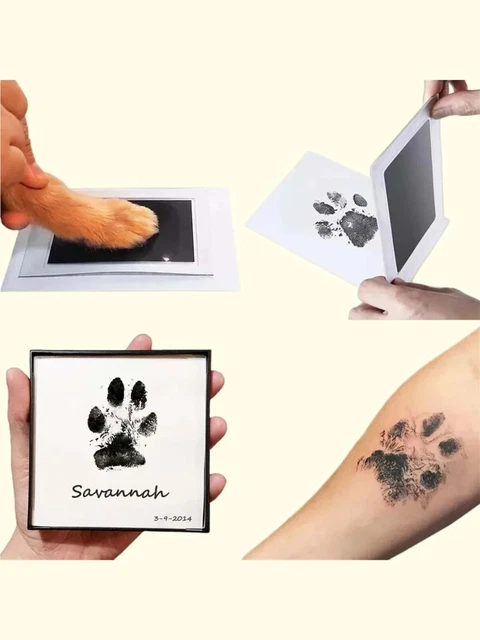 Baby Paw Print Ink Pad Pet Dog, Cat Handprint Footprint Kit Stamp Souvenirs Gift