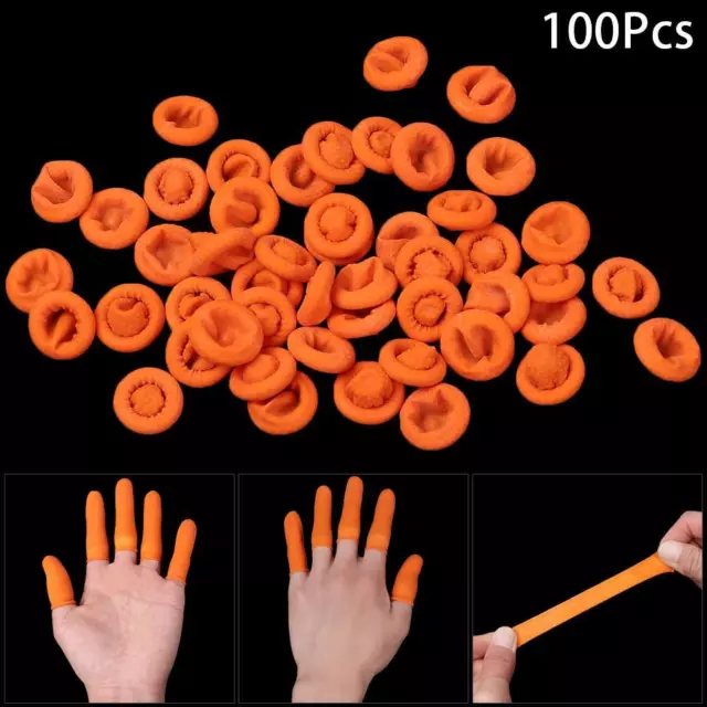 Protective Rubber Gloves Protector Gloves Finger Cover Orange Finger Cots