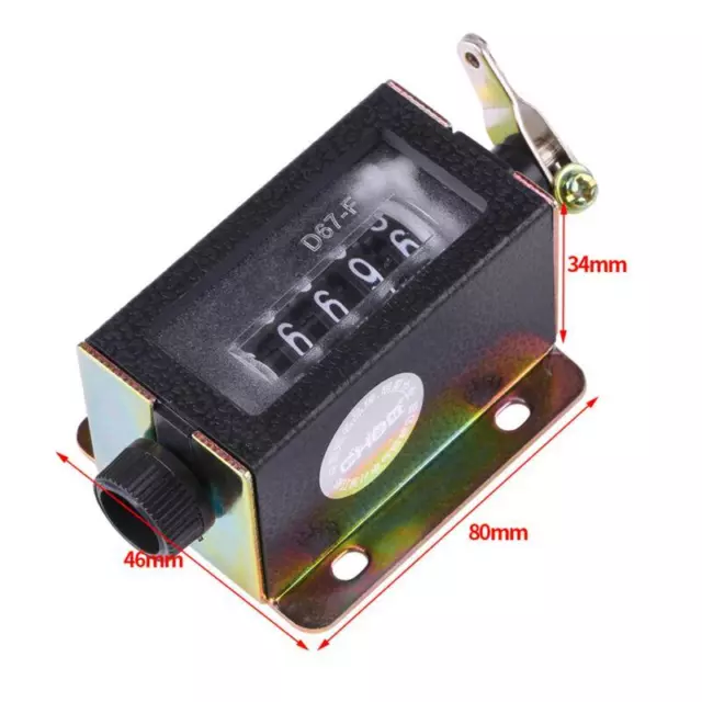 5-stelliger mechanischer Zähler, runder Tracker, rücksetzbarer Rundentimer DE