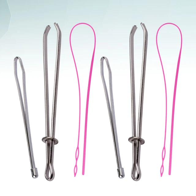 2 Set/6 Elastic Threading Tools Drawstring Easy Threader Sewing Needle Threader