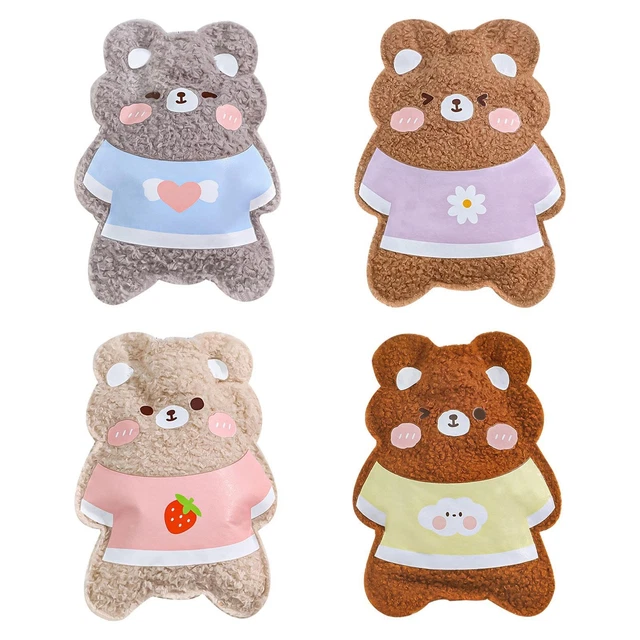 Hot Water Bottle Rubber Bag Warm Relaxing Heat Cold Therapy Stuffed bear