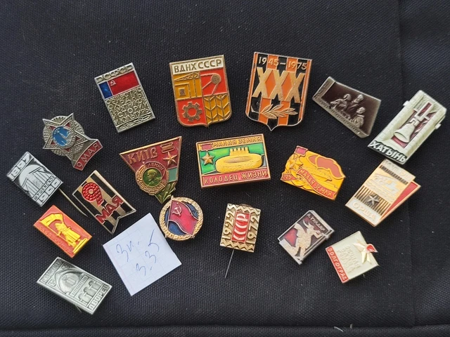 Lot De 10 Pins émaillés Collection URSS Russie Soviétique - Insignes Vintage Variés