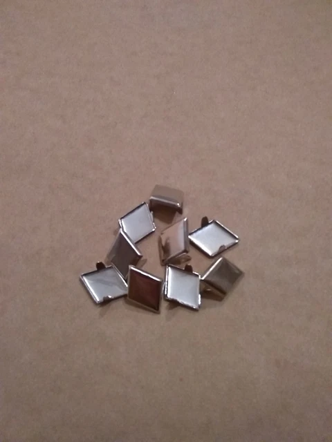 3/4" Nickel Plated  / Solid Brass Diamond Spots / Studs For Leather (Pack Of 50)