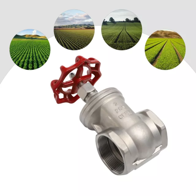 2" NPT Female Thread Stainless Steel Gate Valve One-way Rotary Sluice Valve