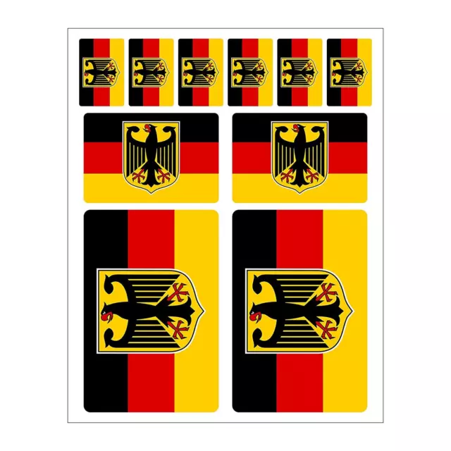 10 Stück Flaggen Aufkleber Deutschland Bundesadler Germany Adler