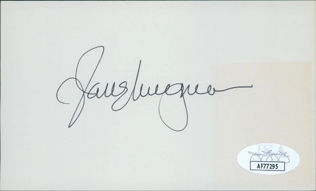 Jane Wyman Actress Signed 3x5 Index Card JSA Authenticated