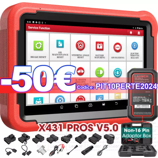 LAUNCH X431 Pros V5.0 Strumento Diagnostica Auto Tutti Sistemi Codifica ECU TPMS