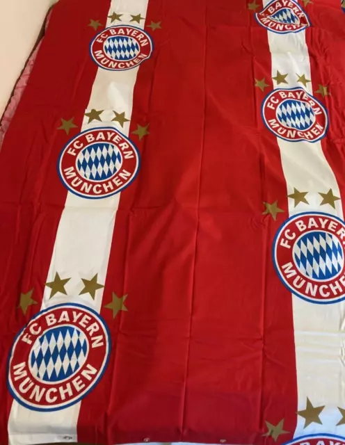 Single Bed Duvet Cover & One Red Pillowcase Bayern Munich F.C Reversible