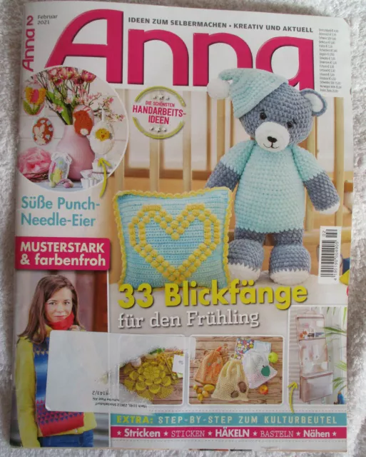 ANNA Februar 2021 Ideen zum Selbermachen  Häkeln Stricken Nähen Handarbeiten