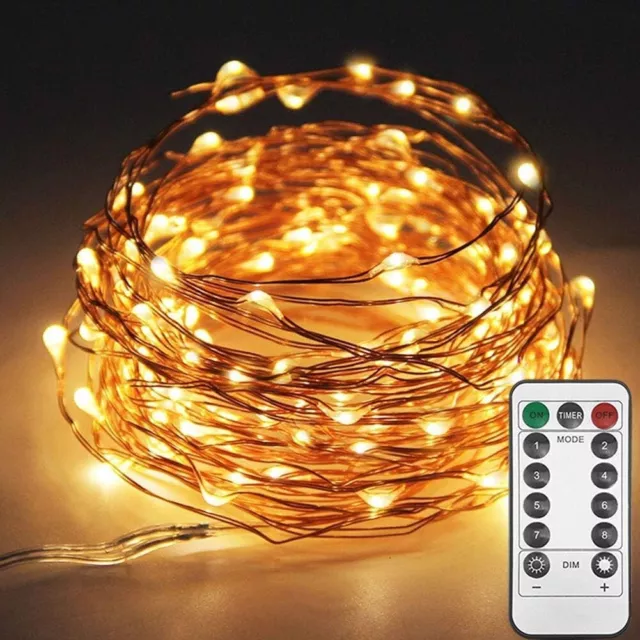 Twinkle Star 10m 100LED Copper Wire String Lights - USB Powered Fairy Lights