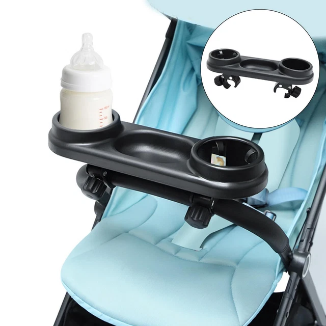 Plateau à collation universel pour poussette de bébé avec porte-gobelet pour
