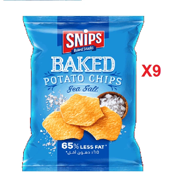 Snips salt Chips 35gm X 9 pack HALAL حلال