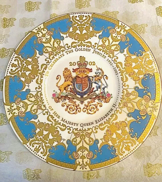 Royal Collection Trust Queen Elizabeth II Plate Golden Jubilee Fine Bone China