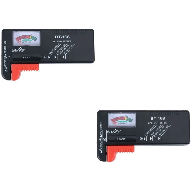 2 pz tester batteria riutilizzabile controllo batteria organizzatore batteria per batteria 9 V D