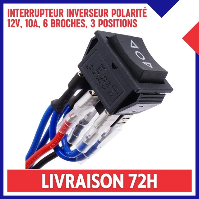 Interrupteur Inverseur De Polarité 12v Moteur à Courant