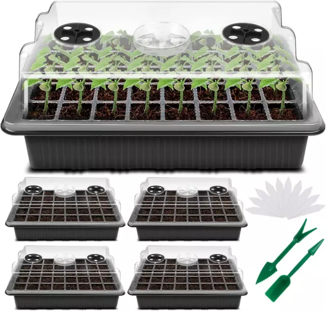 Seed Starting Trays, XL Thicken Seed Starter Tray Kit with Humidity Dome Durable