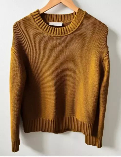 Everlane Sweater Knit Pullover link stitch crew neck Womens cotton Small