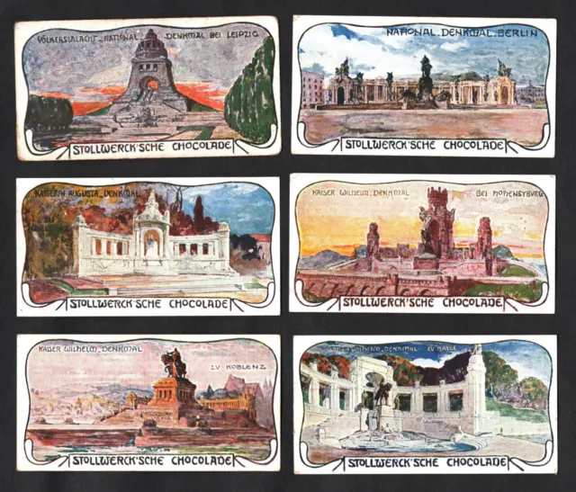 National Monuments Stollwerck 1898 Ser 35 Card Set Memorial Kaiser Berlin Lipzig