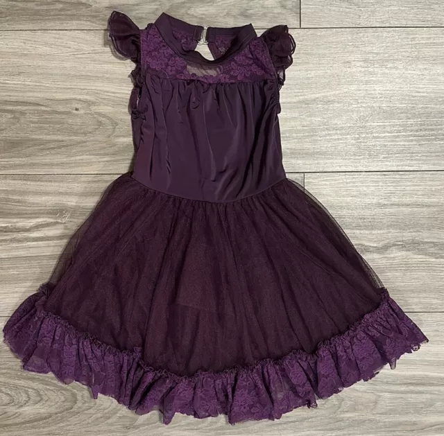 Girls Weissman Lyrical Dance Dress Costume Size Small Purple