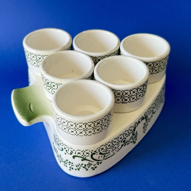 Lot De 6 Coquetiers En Porcelaine Bluweet - Pour œufs à La Coque, Design Gris, Avec Cuillères Coquetiers Porcelaine Lot 6