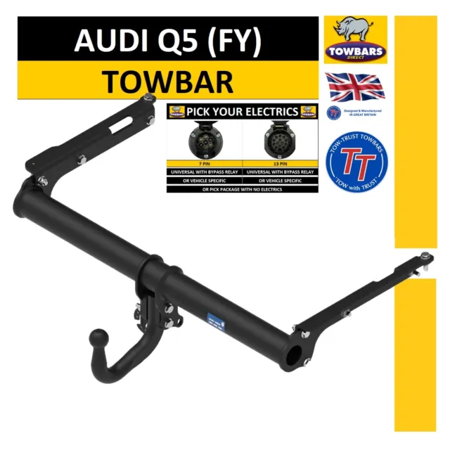 Towbar Swan Neck for Audi Q5 SQ5 (FY) SUV 2017on & Q5 Sportback 2019on Electrics