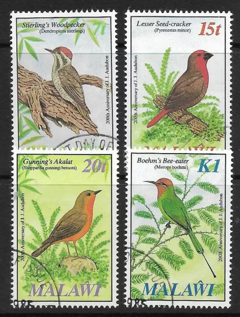 Stamps-Malawi. 1985. Zweihundertjahrfeier Von J.Audubon (Ornithologe) Set Sg :