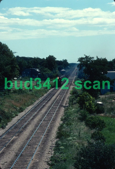 MILW Milwaukee Road U30C SCENE at Duplainville WI 1978 ORIGINAL Slide!