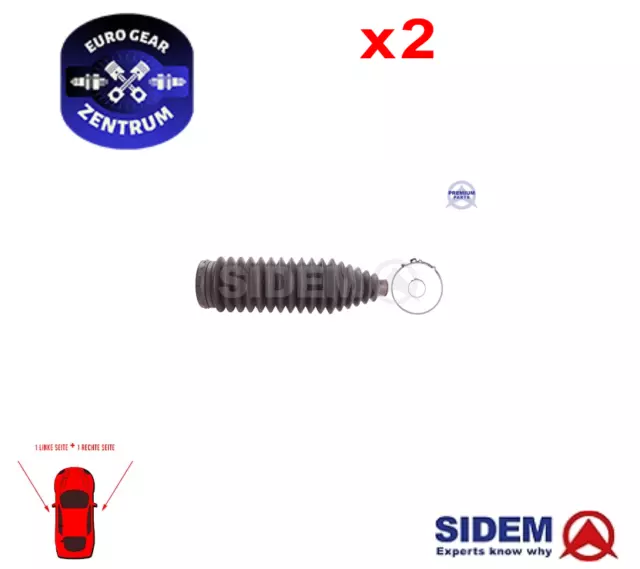 2 Pz Soffietto, Sterzo Sidem 349.033 Per Peugeot,Vw 2 Pz