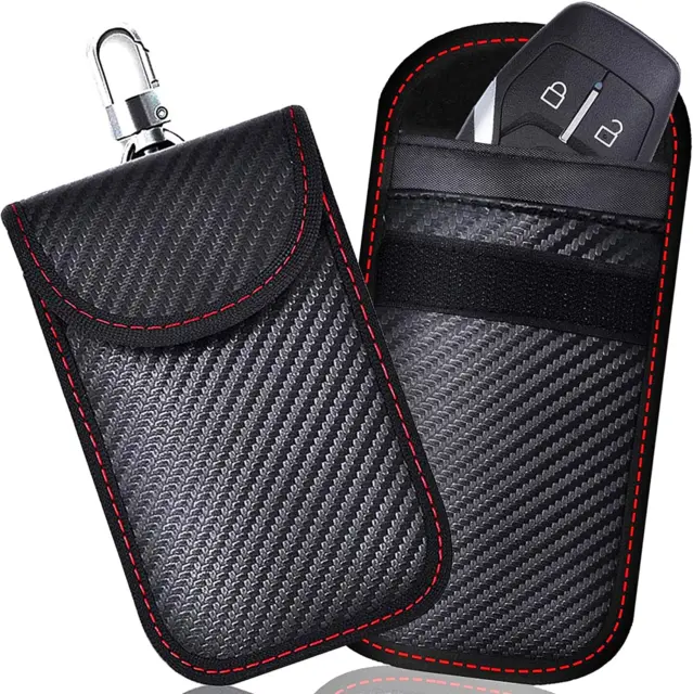 2 PACK Small Faraday Pouch for Car Keys, Car Key Signal Blocking Bag for Car, RF