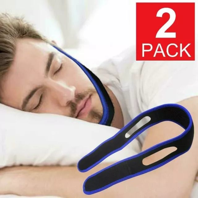 2 x Stop Snoring Chin Strap Anti Snore Sleep Apnea Belt Device Solutions Jaw USA