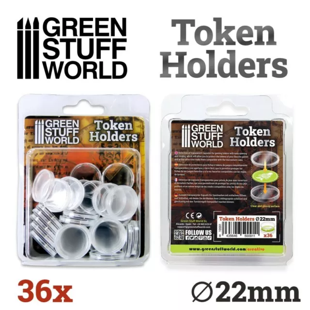 Protectores para Fichas 22mm - juegos de mesa rol peanas token meeples warhammer