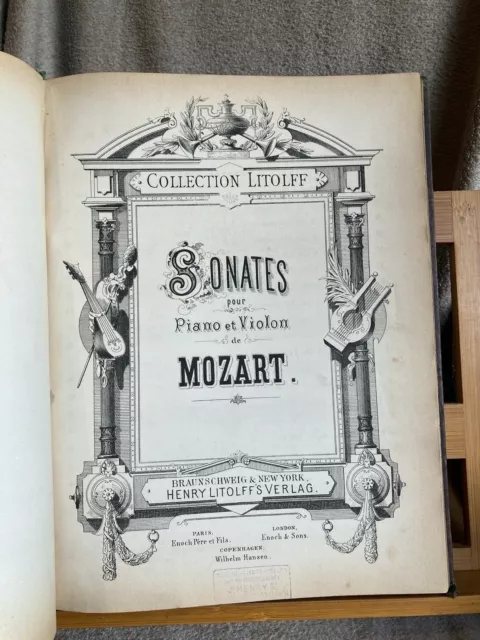 W.-A. Mozart Sonates pour violon et piano partition 2 volumes éditions Litolff