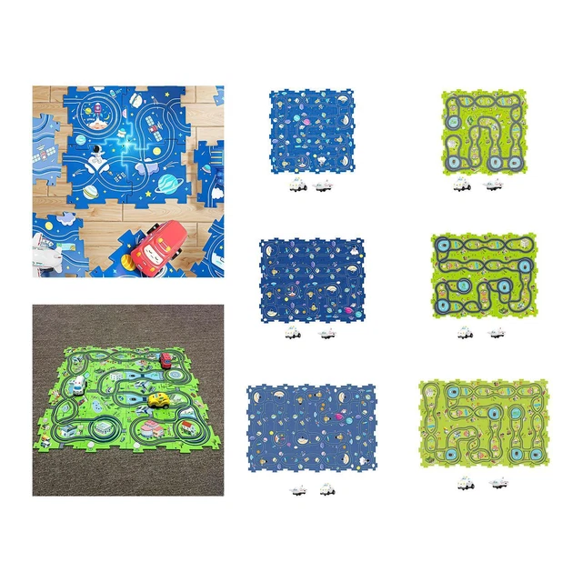 Track Toy Vehicle Jigsaw Rail Car Building Toys for Girls Preschool Children