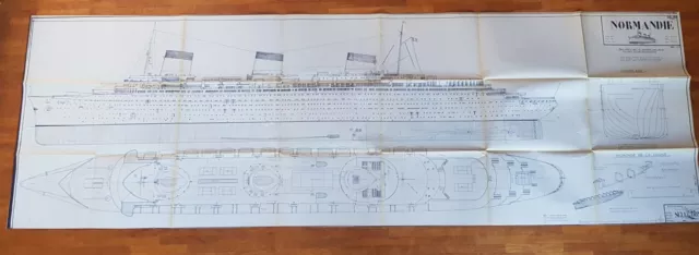 Plan n°2 paquebot Normandie Compagnie Générale Transatlantique SS Normandie