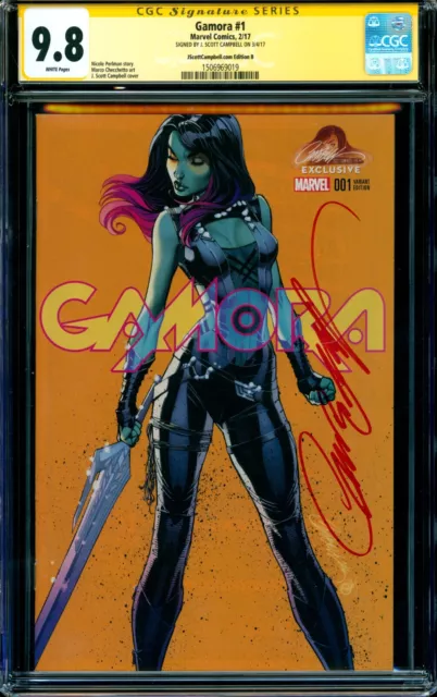 Gamora #1 CAMPBELL VARIANT B CGC SS 9.8 signed J.Scott Campbell NM/MT GOTG